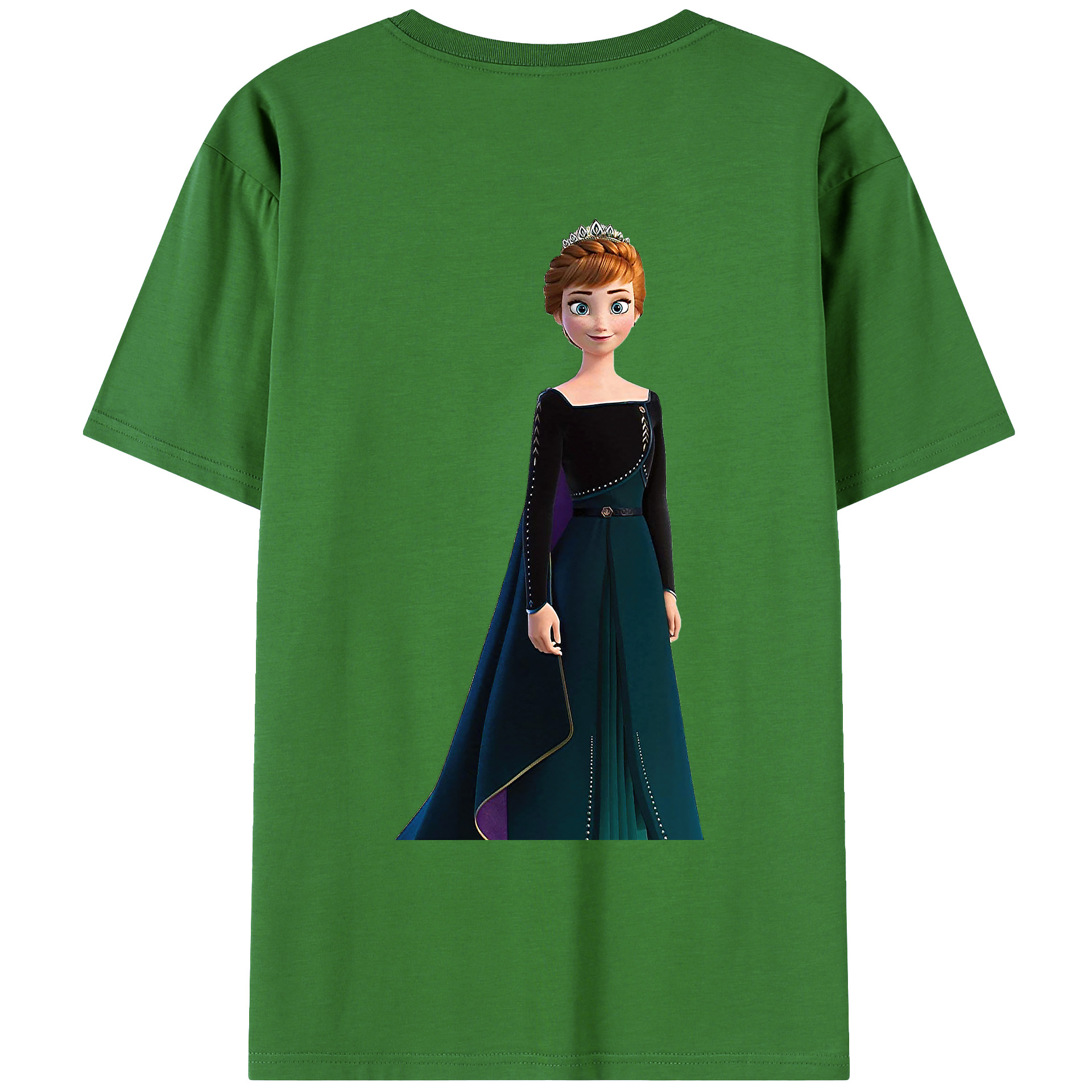（画像用） アナと雪の女王 アンナ エルサ Frozen Anna Elsa レディース半袖Tシャツ(バックプリント)